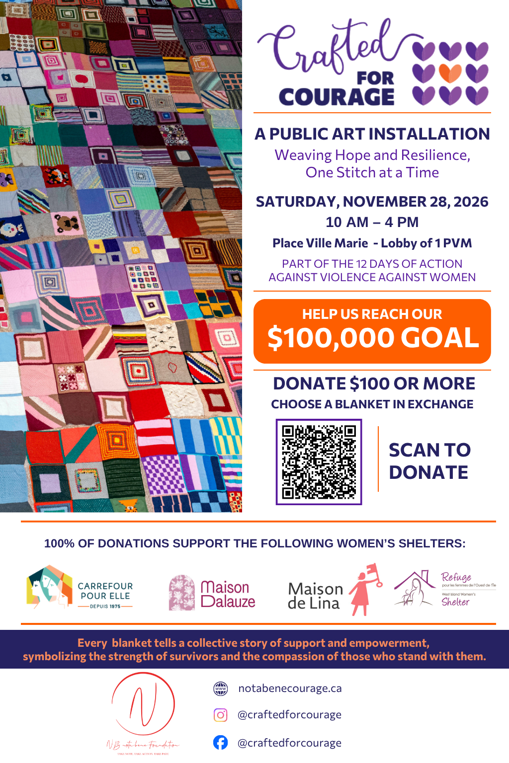 Crafted for Courage 2026 event poster